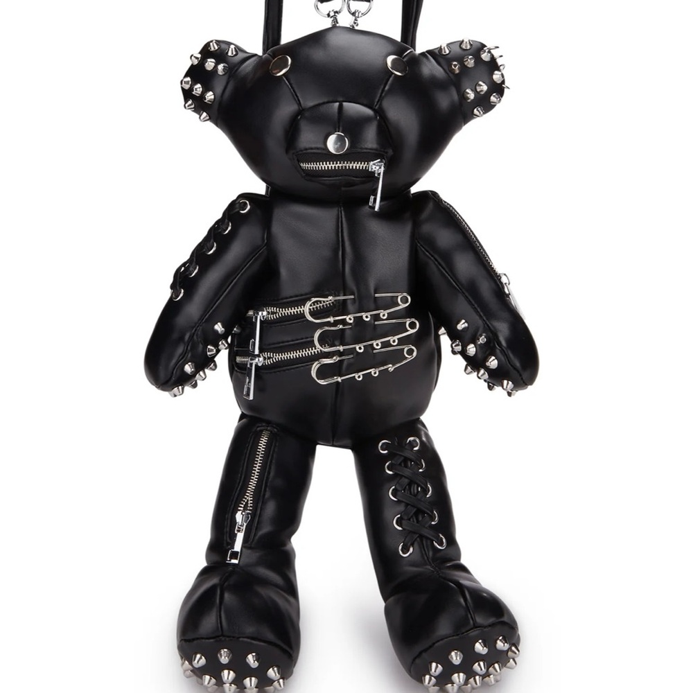 Dolls kill Leather Teddy Bear Backpack / Hand bag - Picture 2 of 2